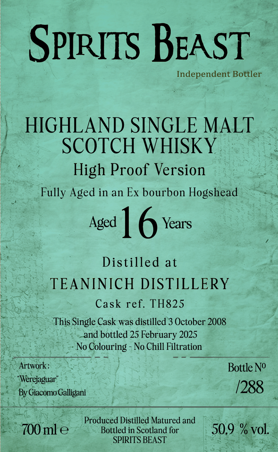 Etichetta retro Werejaguar